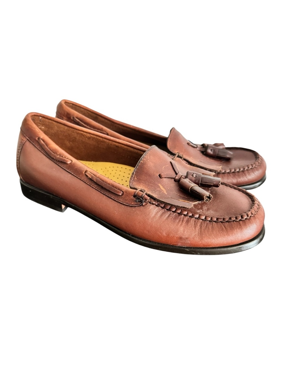 G.H. Bass & Co. Jackie Brown Leather Tassel Loafers